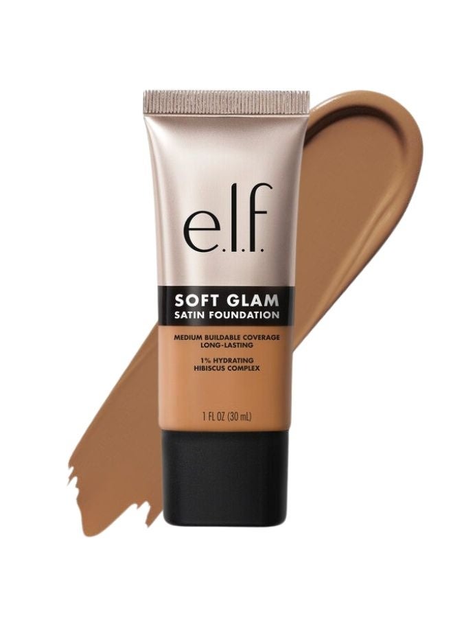 elf e.l.f. Soft Glam Satin Foundation – 42 Tan Neutral  , Medium Buildable Coverage, Natural Satin Finish, Lightweight Long-Lasting Liquid Foundation, 30ml, Vegan & Cruelty-Free - Image 1